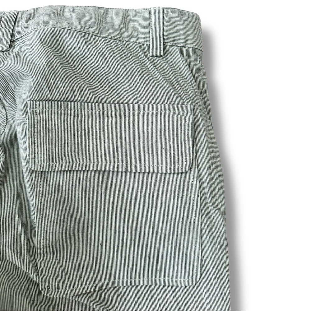 Bonpoint | Grey/Blue Railroad Stripe Flared Trousers (12 yrs) 🍒 - Picture 4 of 7